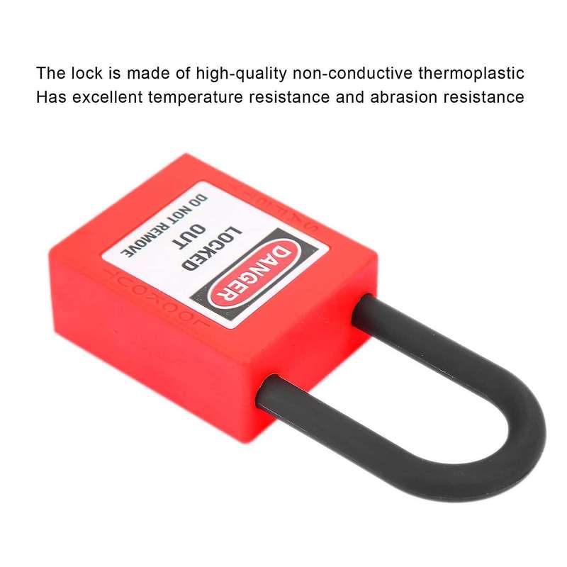 10 Pcs Locks Lockout Tagout Locker 38mm with Keys for Industrial