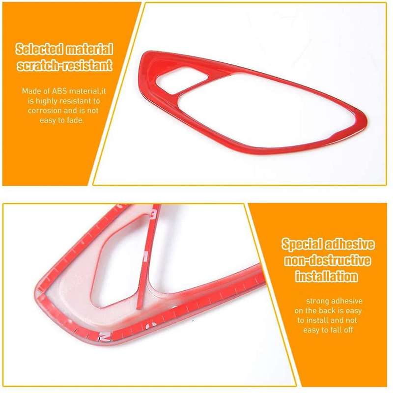 Door Interior Grab Handle Cover for Chevrolet Camaro 2017-2021, Red
