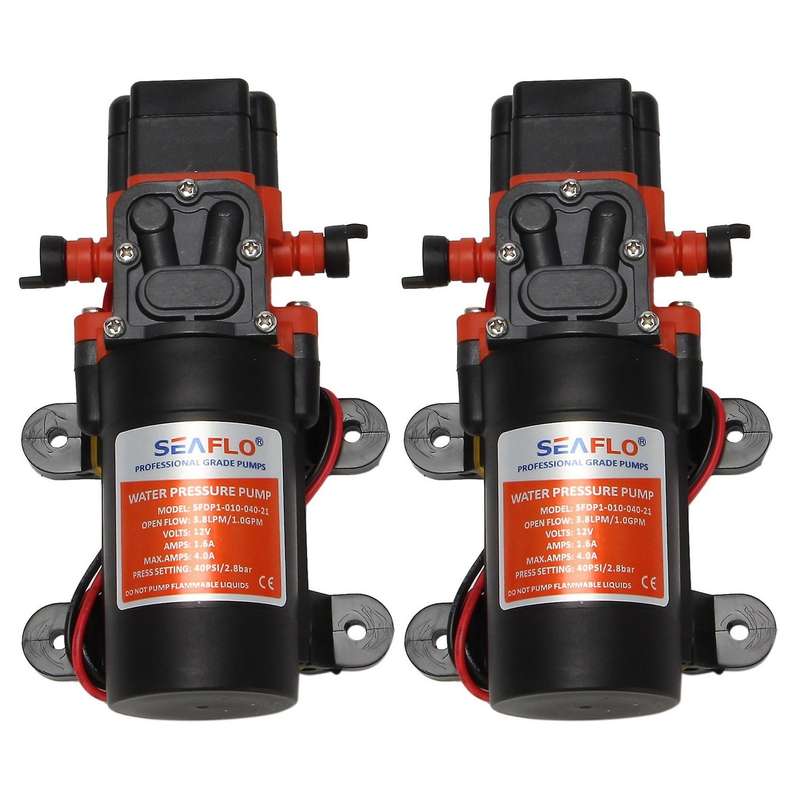 Seaflo 12v Water Pressure Diaphragm Pump 3.8 Lpm 1.0 Gpm 40 Psi