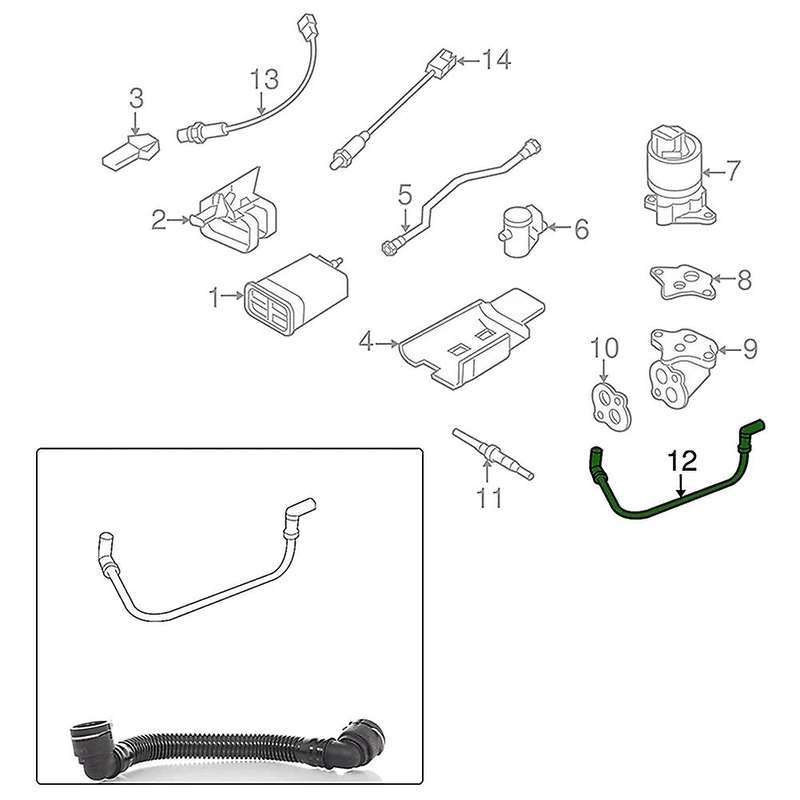 10pcs/lot Crankcase Ventilation Hose Pipe 55556495 55569027