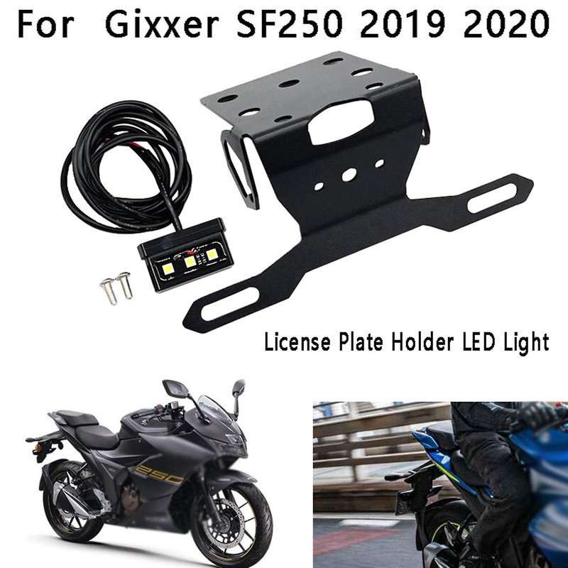 Motorcycle Fender Eliminator Tail Number Plate Bracket Led Light