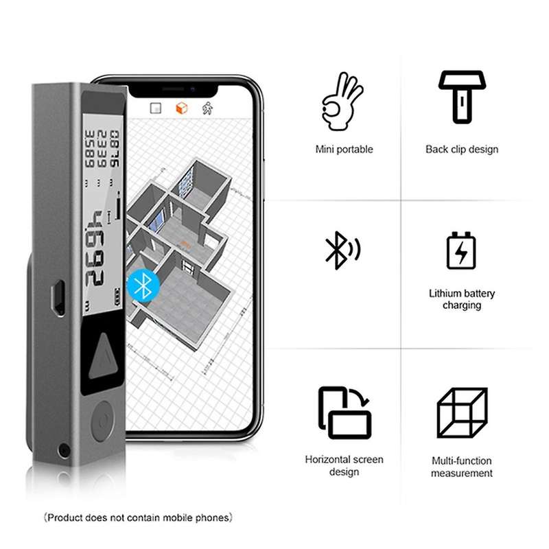 Mini Distance Meter Trena Measuring Tape 40m Bluetooth
