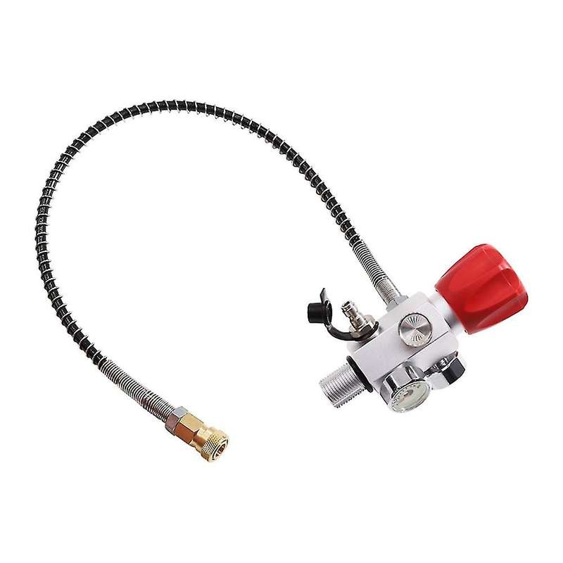 Pcp Tank Dual Gauge Charging Valve Air Filling Adapter, 5/8-18unf