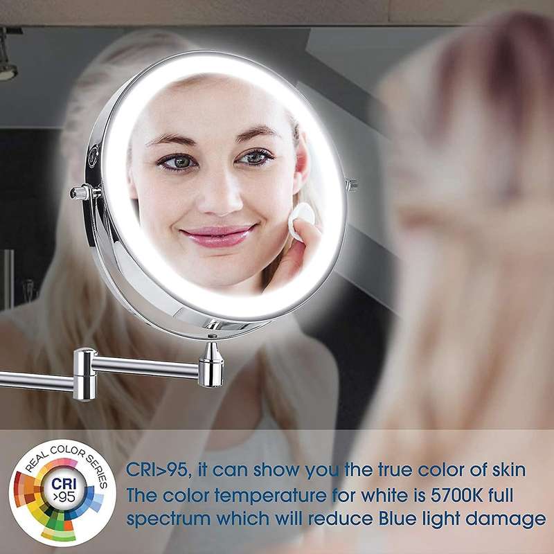 Wall Mounted Vanity Bathroom Bath Makeup Mirror