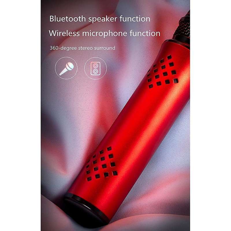 Bluetooth Karaoke Mic Dual Speake for Pc Iphone Android Black