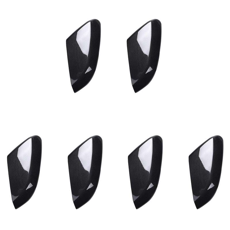 6x Carbon Fiber Rear View Side Mirror Cover Rear View