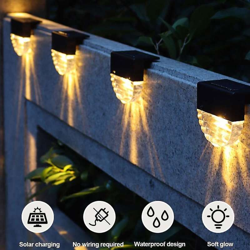 8pcs Solar Deck Lights, 10 Lumens,warm White/color Glow Lighting