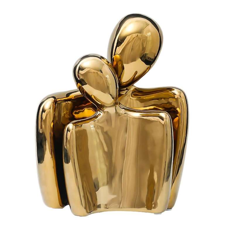 Embrace Couple Ceramic Sculpture Love Status Romantic Decoration