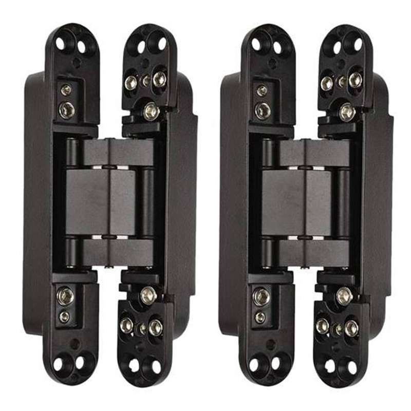 2pcs 7inch Concealed Door Hinges 3 Way Adjustable Butt Hinges