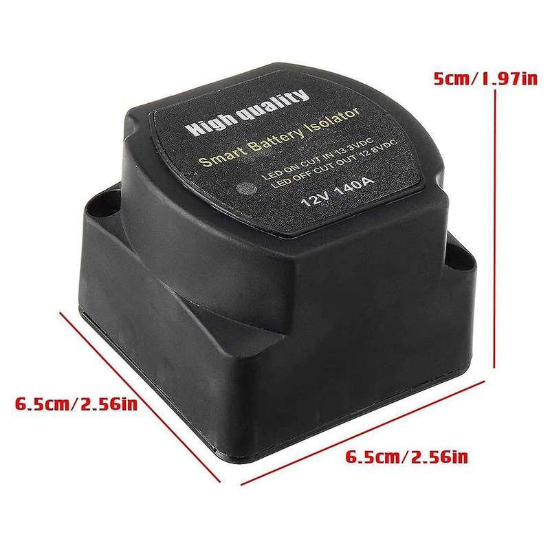 Dual Battery Smart Isolator 12v 140 Amp Relay for Car Atv Utv Boats