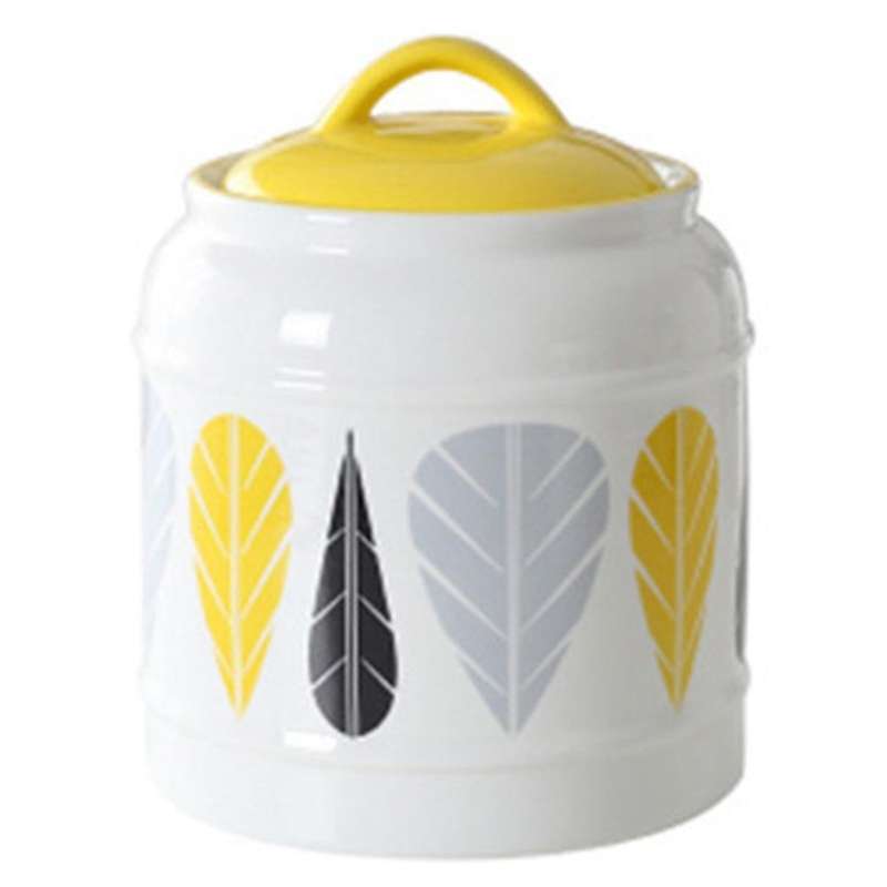 Ceramic Airtight Jar with Lid Large-capacity Household Portable A
