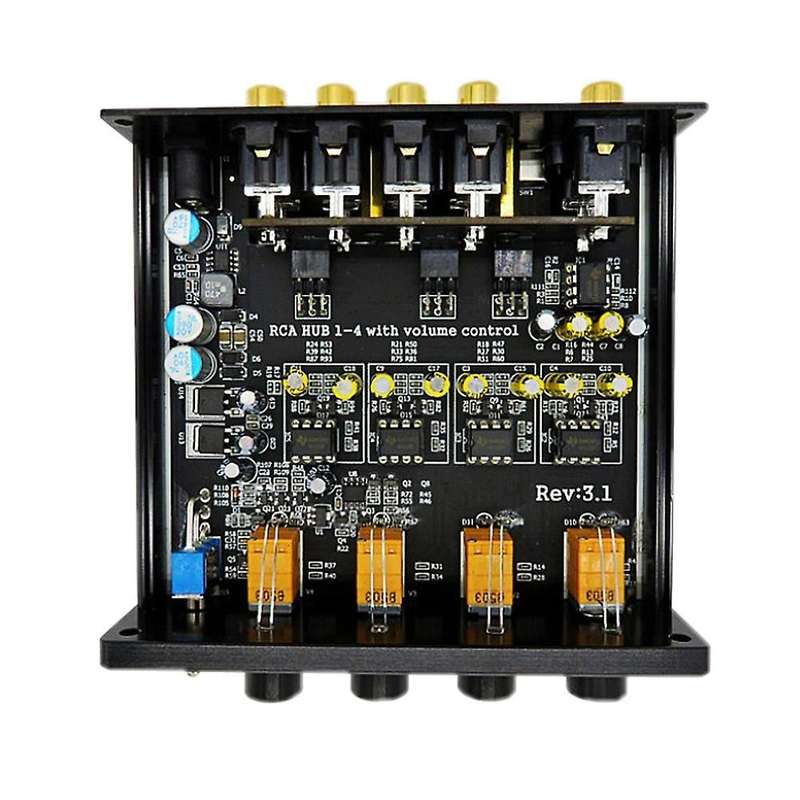 Hifi Lossless 1 Input 4 Output Rca Hub Audio Distributor (silver)