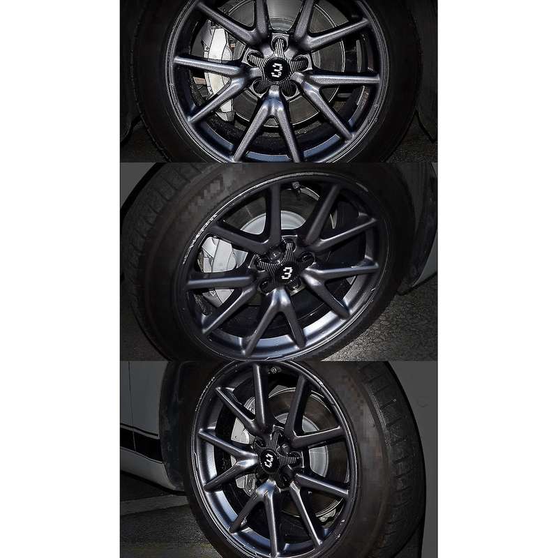 4 Pcs for Tesla Model 3 2021 Wheel Hub Center Protective Cover Carbon