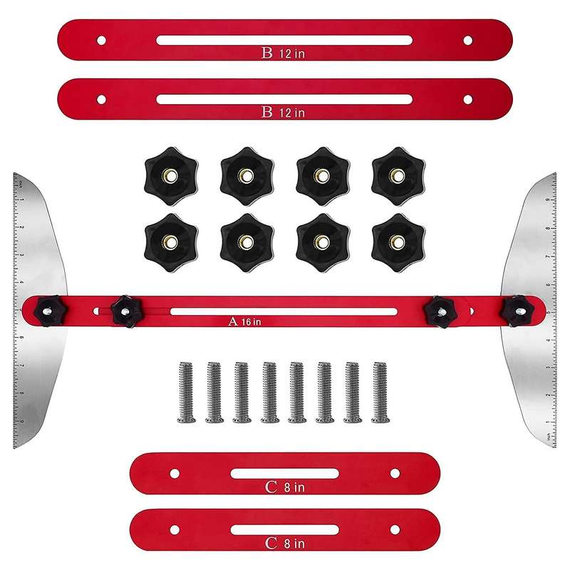 Stair Tread Template Tool, Stair Measurement and Scribing Tool,red