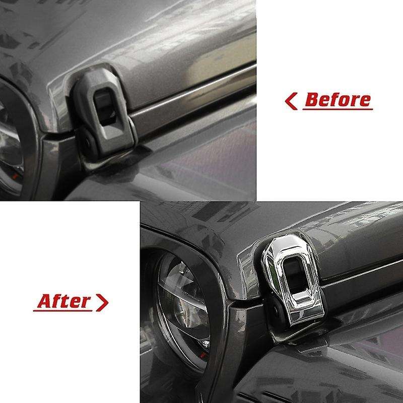 Car Hood Latch Lock Catch Decoration Cover for Wrangler JL JT 2018-2021 Car Sticker Red