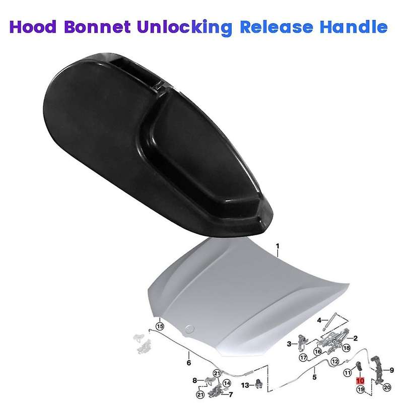 Car Hood Release Handle 51237943204 for 2 3 4 Series G20 G21 G22 G23 G28 G29 2019-2022 Bonnet Unloc