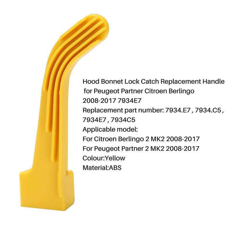 Car Hood Pull Catch Lock Catch Handle for Partner Berlingo 2008-2017 7934E7