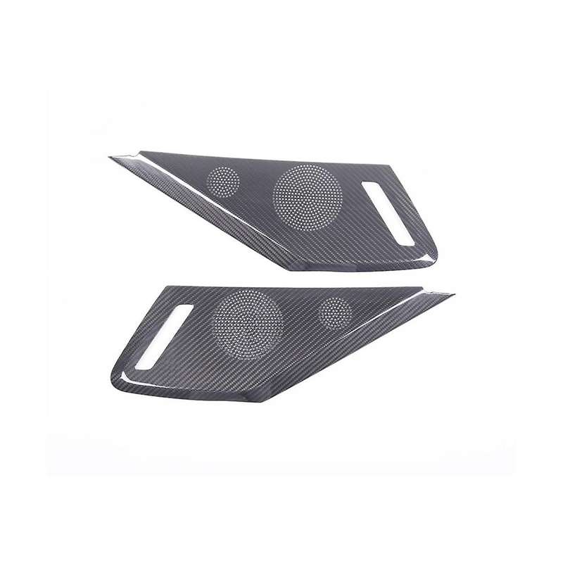 Car Horn Cover Accessories for C8 2020-2023 Dry Carbon Fiber Interior Side Door Horn Frame Cover Tr