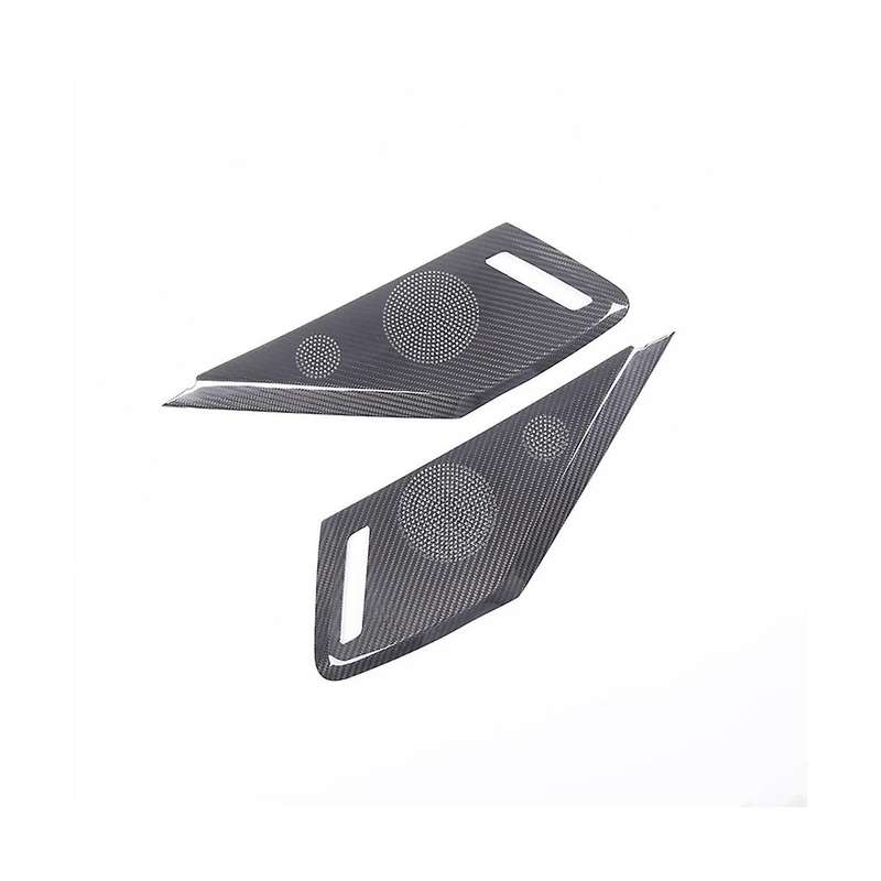 Car Horn Cover Accessories for C8 2020-2023 Dry Carbon Fiber Interior Side Door Horn Frame Cover Tr
