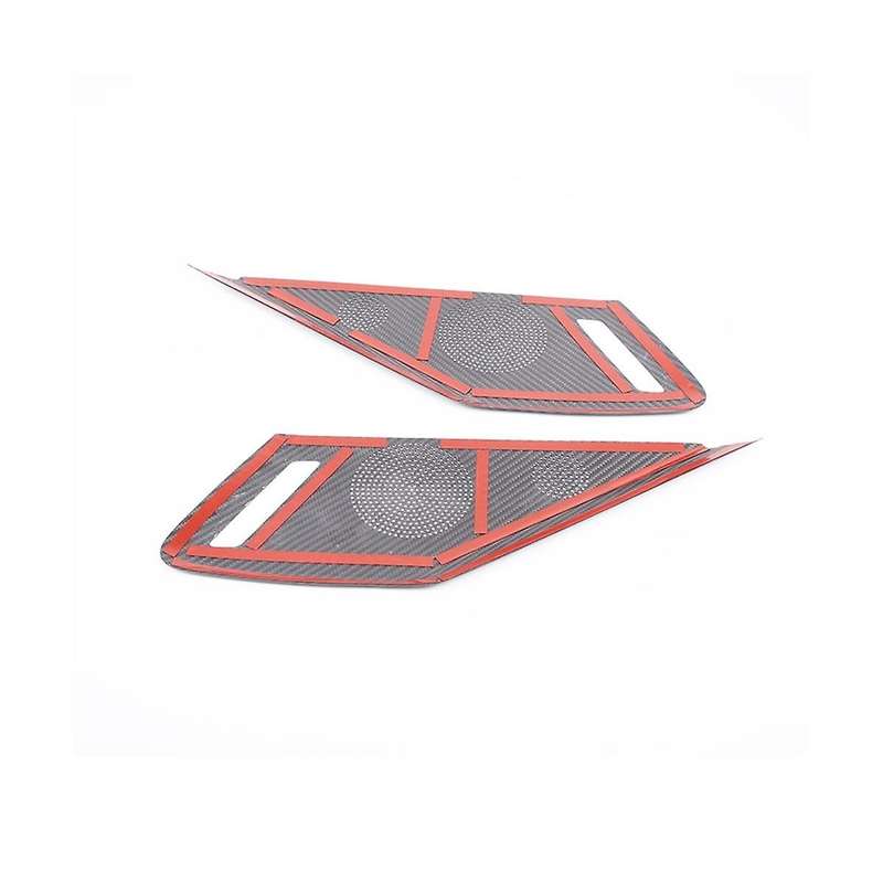 Car Horn Cover Accessories for C8 2020-2023 Dry Carbon Fiber Interior Side Door Horn Frame Cover Tr
