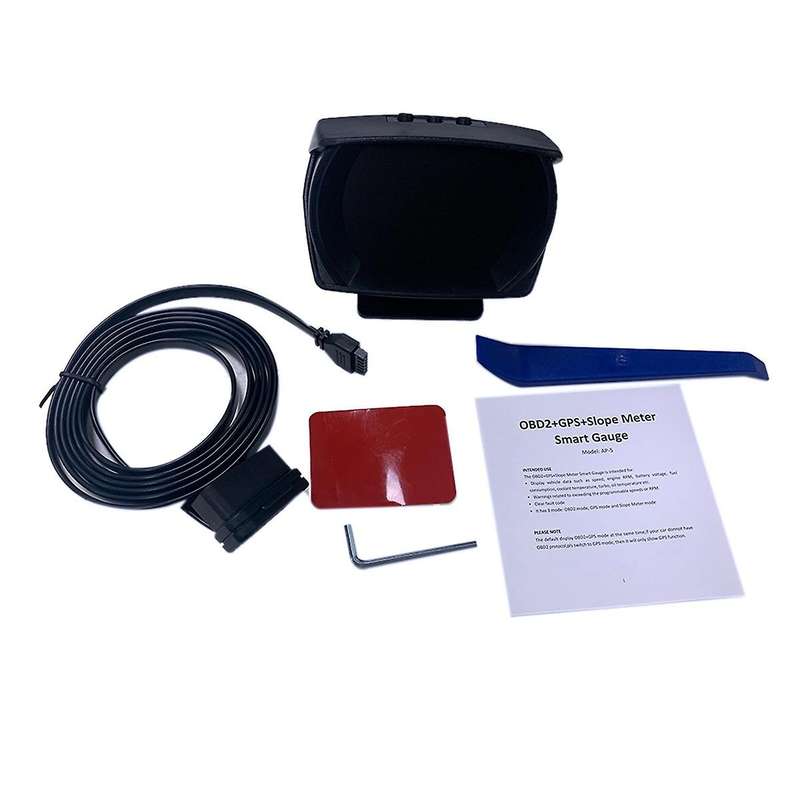 Car HUD Gauge Digital Odometer OBD2+GPS+MEMS Smart Security Alarm Automotive Water Oil Temp RPM