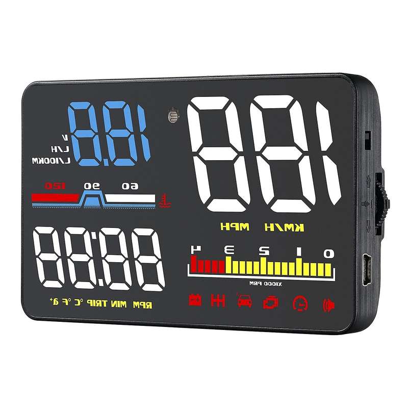 Car HUD Head-Up Display Auto HUD OBD2 Digital Speedometer Windshield Screen Projector D5000