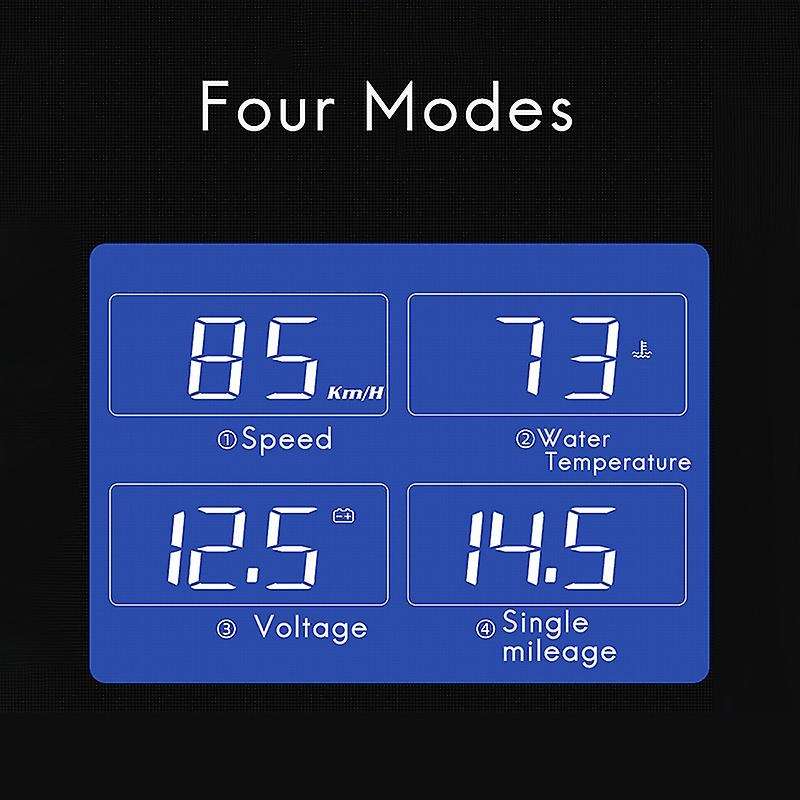 Car HUD OBDII Gauge Windshield Projector Overspeed Alarm Voltage Water Temperature Monitor Speedomet