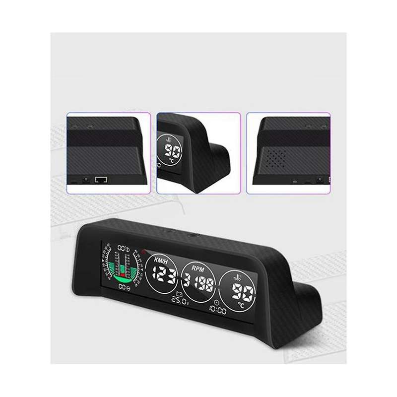 Car Hud Head-up Display Water Temperature Speedometer Overspeed Alarm Horizontal Intelligent Displa