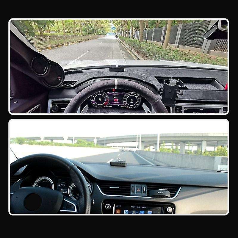 Car HUD Mirror OBDII Gauge Projector Overspeed Alarm Voltage Water Temperature Monitor Speedometer