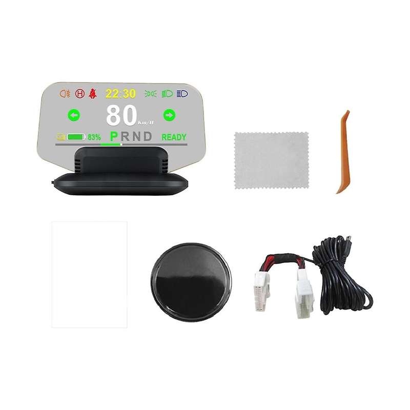 Car Hud Mirror Navigation Indicator Light Clock Vehicle Speed Fog Light for /y 2020 2021