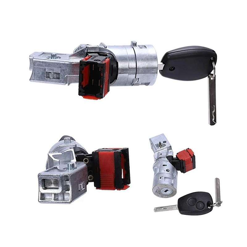 Car Ignition Lock Barrel Switch with Key Ignition Lock Cylinder for 8200214168 806010030r 7701208408