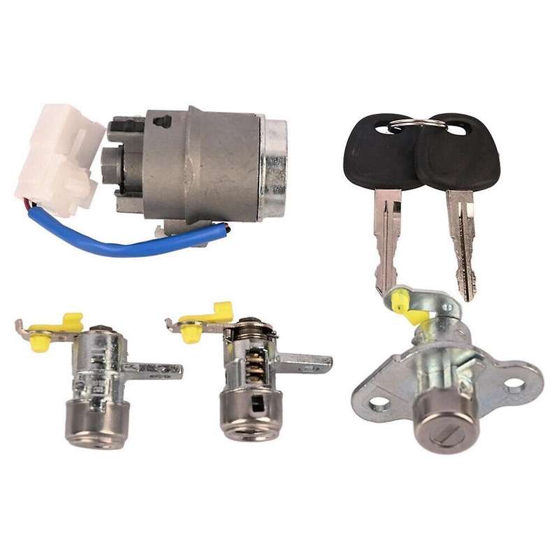 Car Ignition Lock Cylinder Barrel + Door Lock for ACCENT 2006-2011 81905-1E000 81920-1EA00