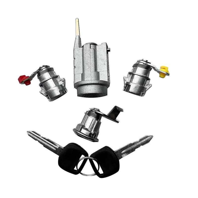 Car Ignition Door Locks & Gas Lock with 2 Keys Cylinder Set for Pickup Truck 1988 - 1997 69005-35130