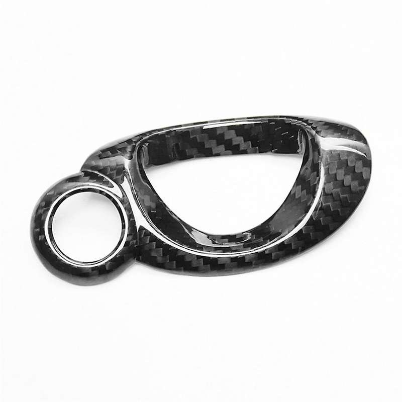 Car Ignition Switch Cover Trim Real Carbon Fiber Interior Sticker Replacement for R54 R56