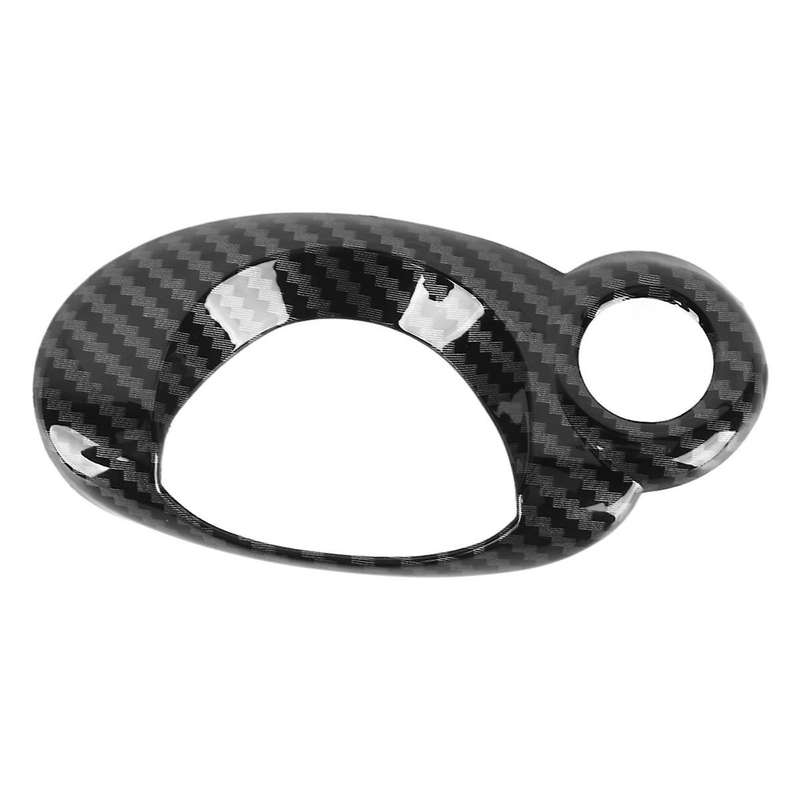 Car Ignition Switch Key Start Trim Sticker Carbon Fiber Pattern Interior for R54 R56