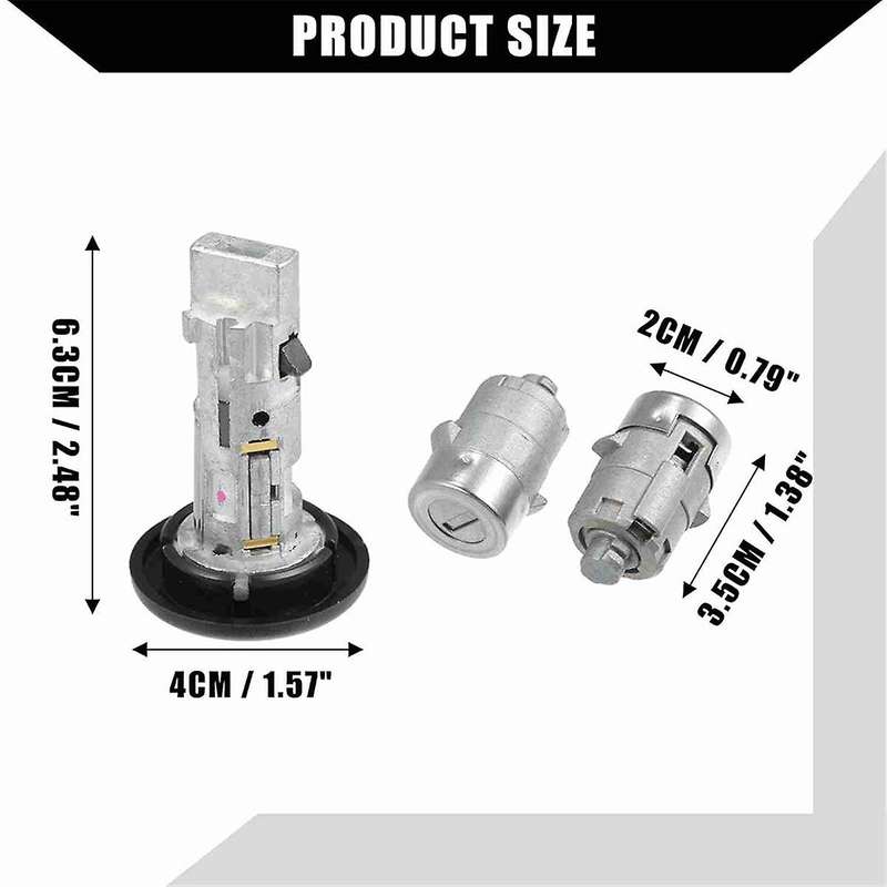 Car Ignition Switch Lock Cylinder Door Lock Kit with Keys 15298924 15034985L for 1500 2500 1999-2006