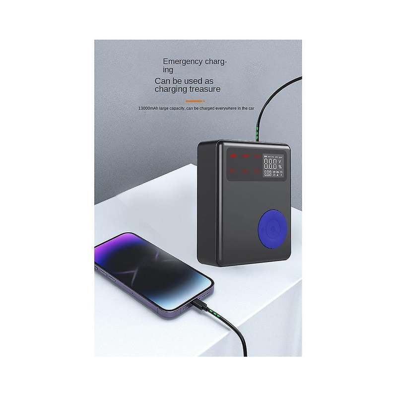 Car Inflatable Pump 5-in-1 Emergency Start Power Supply Portable Tire Inflatable Pump for Car Motor