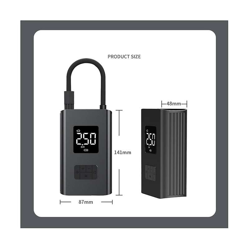Car Inflator Pump Portable Handheld Wireless Charging Digital Display with Light 11.1v Car Motorcycl