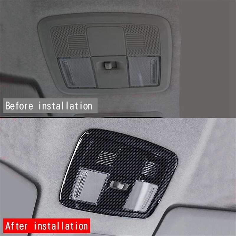 Car Indoor Reading Light Trim Cover for Raize A200A A210A 2020-2021 ABS Carbon Fiber Roof Lamp Panel