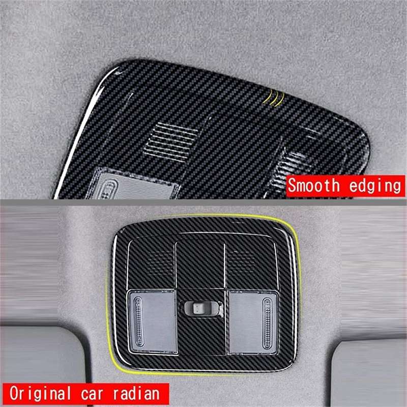 Car Indoor Reading Light Trim Cover for Raize A200A A210A 2020-2021 ABS Carbon Fiber Roof Lamp Panel