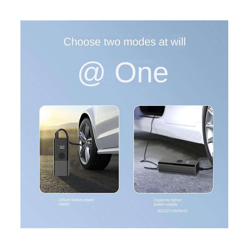 Car Inflator Pump Portable Handheld Wireless Charging Digital Display with Light Car Motorcycle Mult