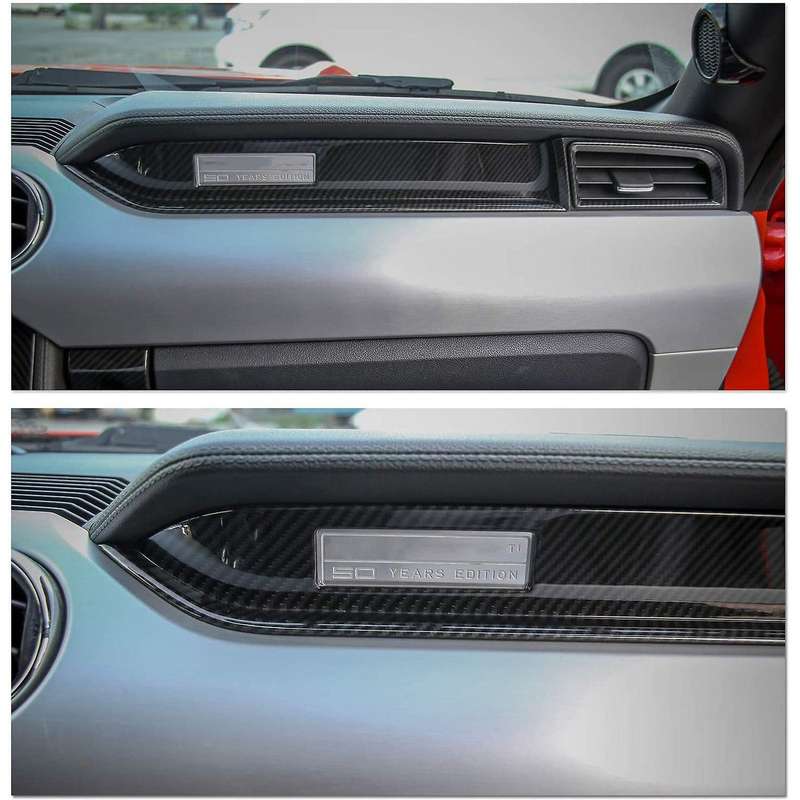 Car Inner Co-Pilot Dashboard Cover Trim for 2015-2017 Carbon Fiber Dashboard Trim Cover