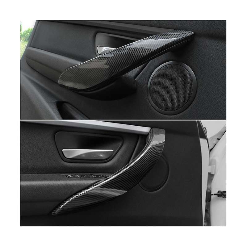 Car Inner Door Armrest Handle Cover for 3 Series F30 F31 2013-2017 Gt F34 2014-2017 ABS Carbon Fibe