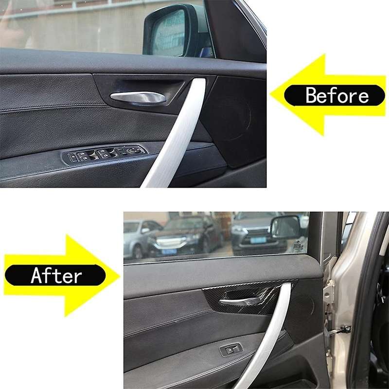 Car Inner Door Bowl Decoration Cover Protect Trim Sticker for X3 E83 2003-2010 Interior Accessories