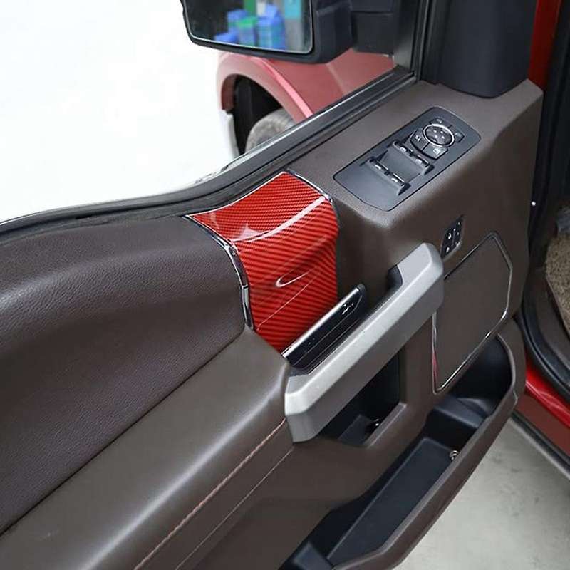 Car Inner Door Armrest Handle Panel Cover Trim Decor Sticker for 2-Door 2015-2020 Accessories,Red Ca