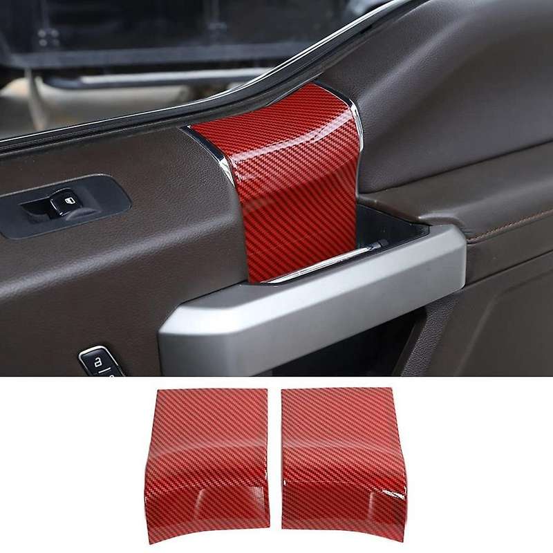 Car Inner Door Armrest Handle Panel Cover Trim Decor Sticker for 2-Door 2015-2020 Accessories,Red Ca
