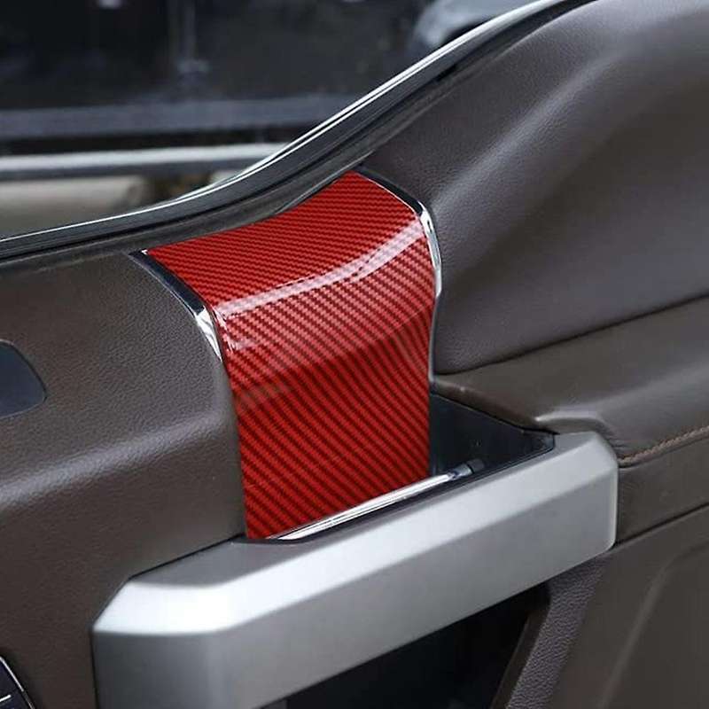 Car Inner Door Armrest Handle Panel Cover Trim Decor Sticker for 2-Door 2015-2020 Accessories,Red Ca