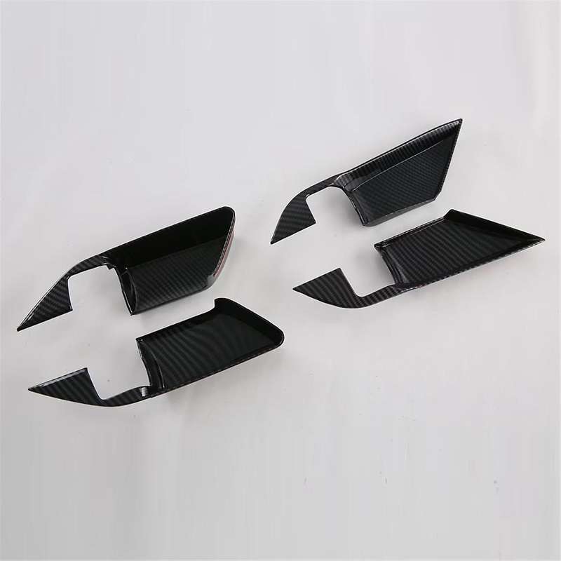 Car Inner Door Handle Bowl Panle Cover Trim for 2024 2025 Accessories Carbon Fiber