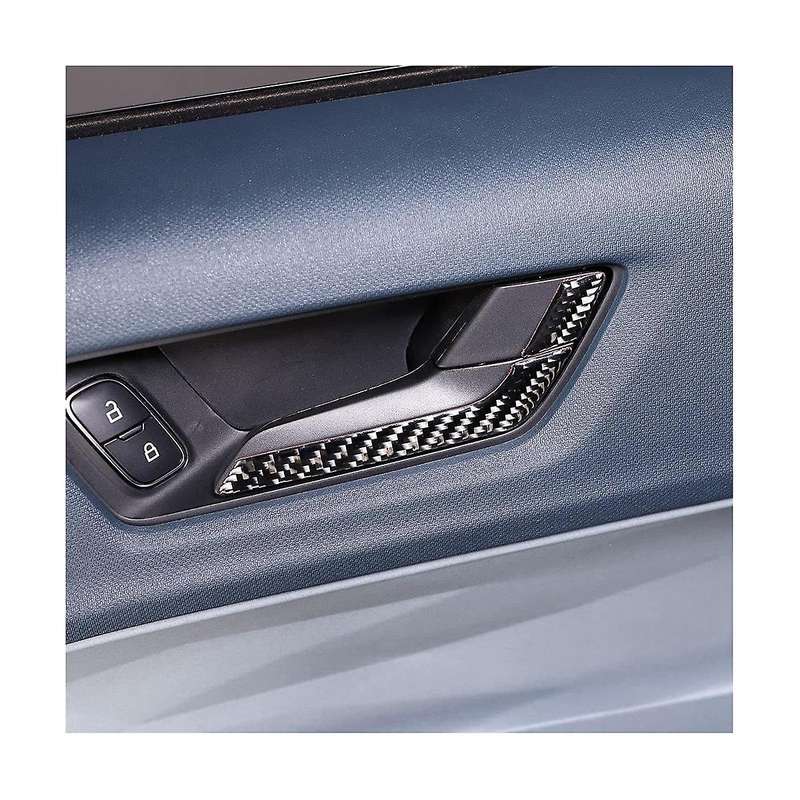 Car Inner Door Handle Frame Trim Decal Stickers for 2022 2023 Accessories - Soft Carbon Fiber