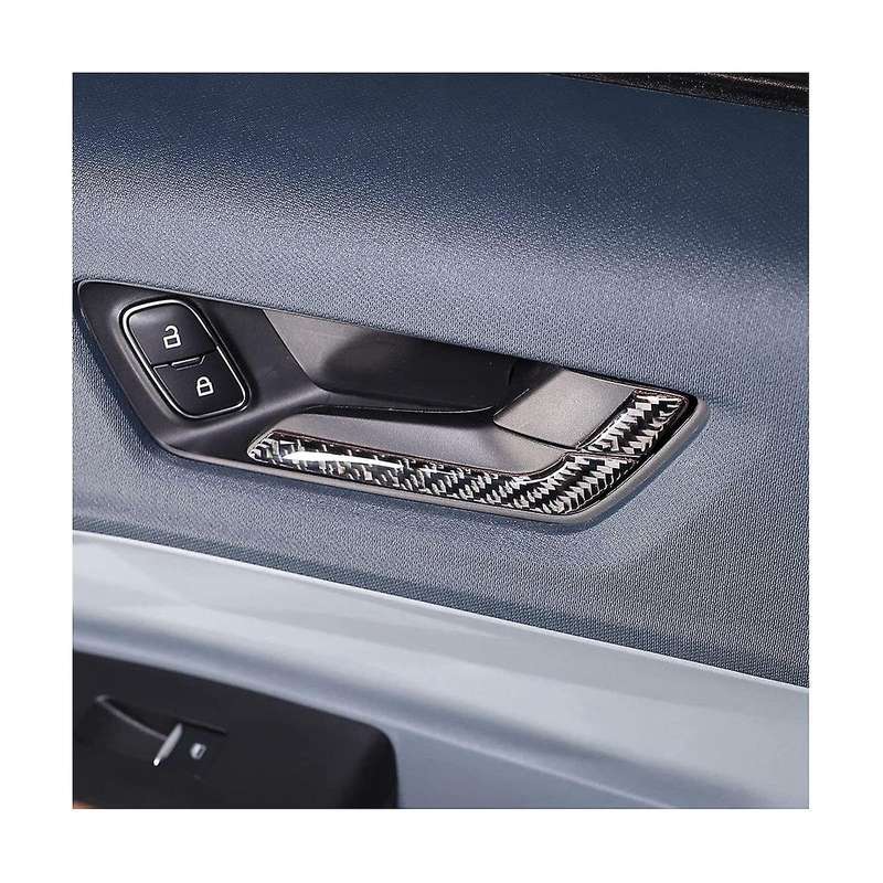 Car Inner Door Handle Frame Trim Decal Stickers for 2022 2023 Accessories - Soft Carbon Fiber